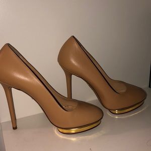 Charlotte Olympia nude heels